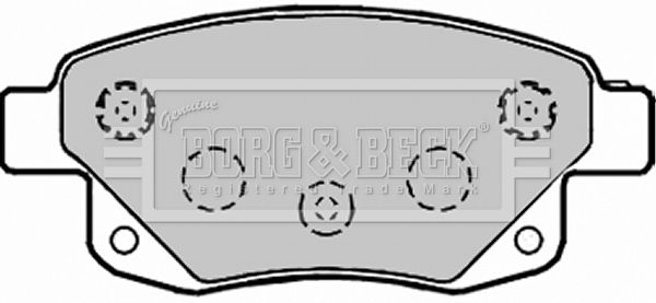 BORG & BECK Комплект тормозных колодок, дисковый тормоз BBP1966